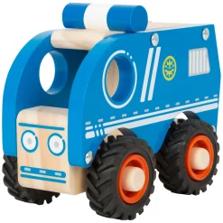- Houten Politieauto Blauw-Small Foot Sale