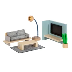Small Foot - Houten Poppenhuis Meubeltjes Woonkamer New