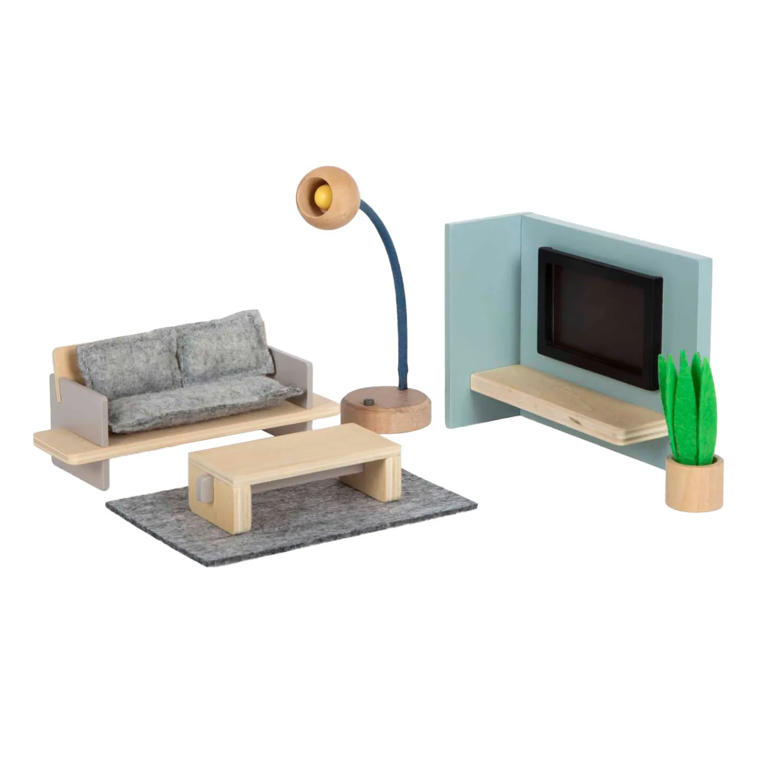 Small Foot - Houten Poppenhuis Meubeltjes Woonkamer New