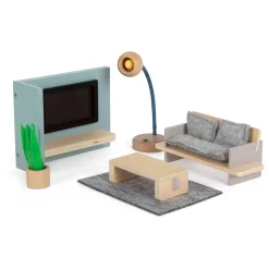 Small Foot - Houten Poppenhuis Meubeltjes Woonkamer New