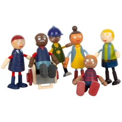 - Houten Poppenhuis Familie  met Rolstoel, 6st.-Small Foot Outlet
