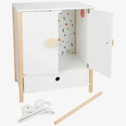 - Houten Poppen Kledingkast Little Button met Hangers , 3dlg.-Small Foot Clearance