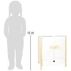 - Houten Poppen Kledingkast Little Button met Hangers , 3dlg.-Small Foot Clearance
