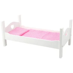 Small Foot - Houten Poppenbed Wit met Beddengoed, 4dlg. Discount