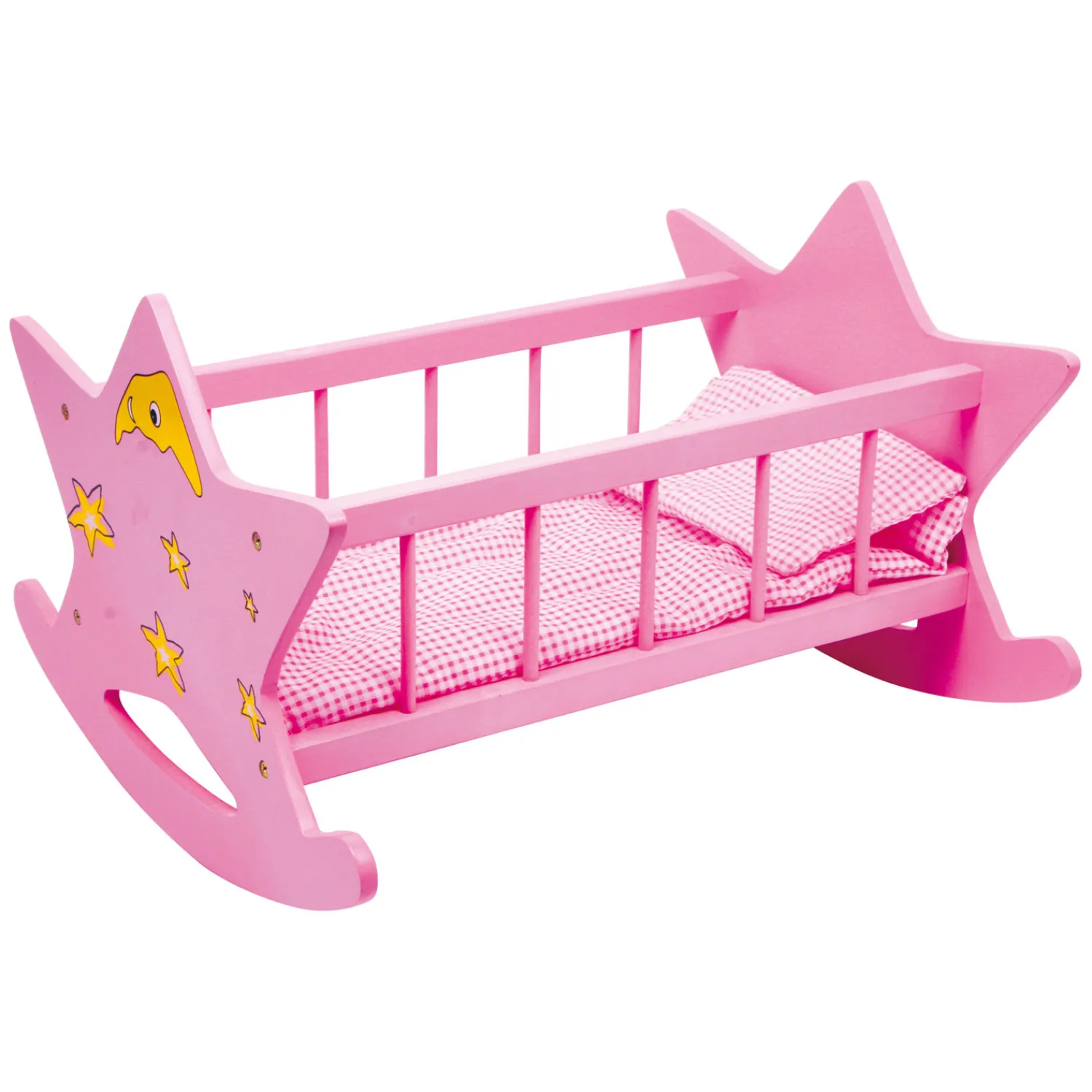 - Houten Poppenbed Ster Roze-Small Foot Discount