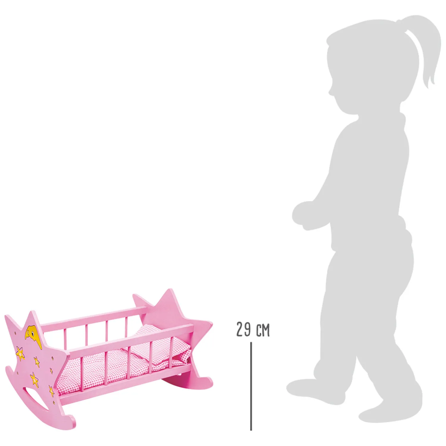- Houten Poppenbed Ster Roze-Small Foot Discount