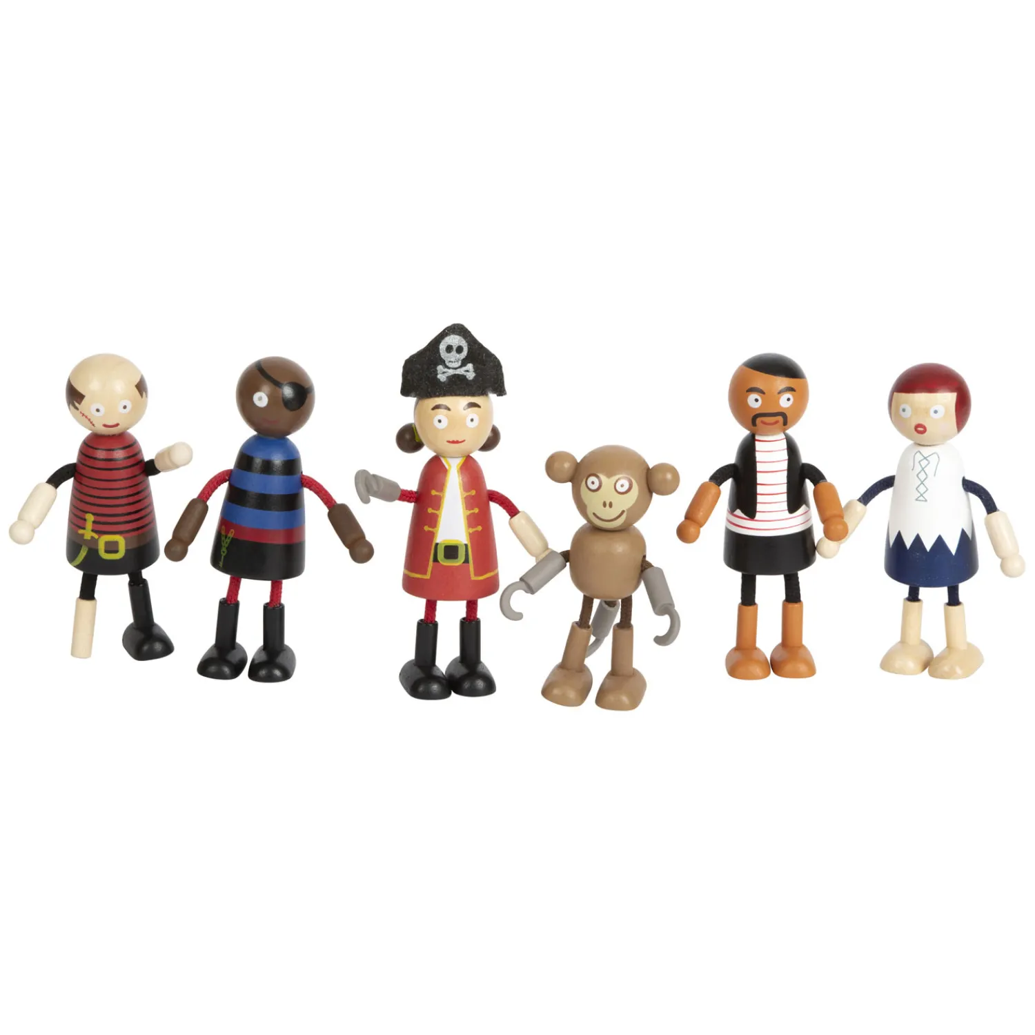 Small Foot - Houten Poppetjes Piraat Buigbaar, 6st. Sale