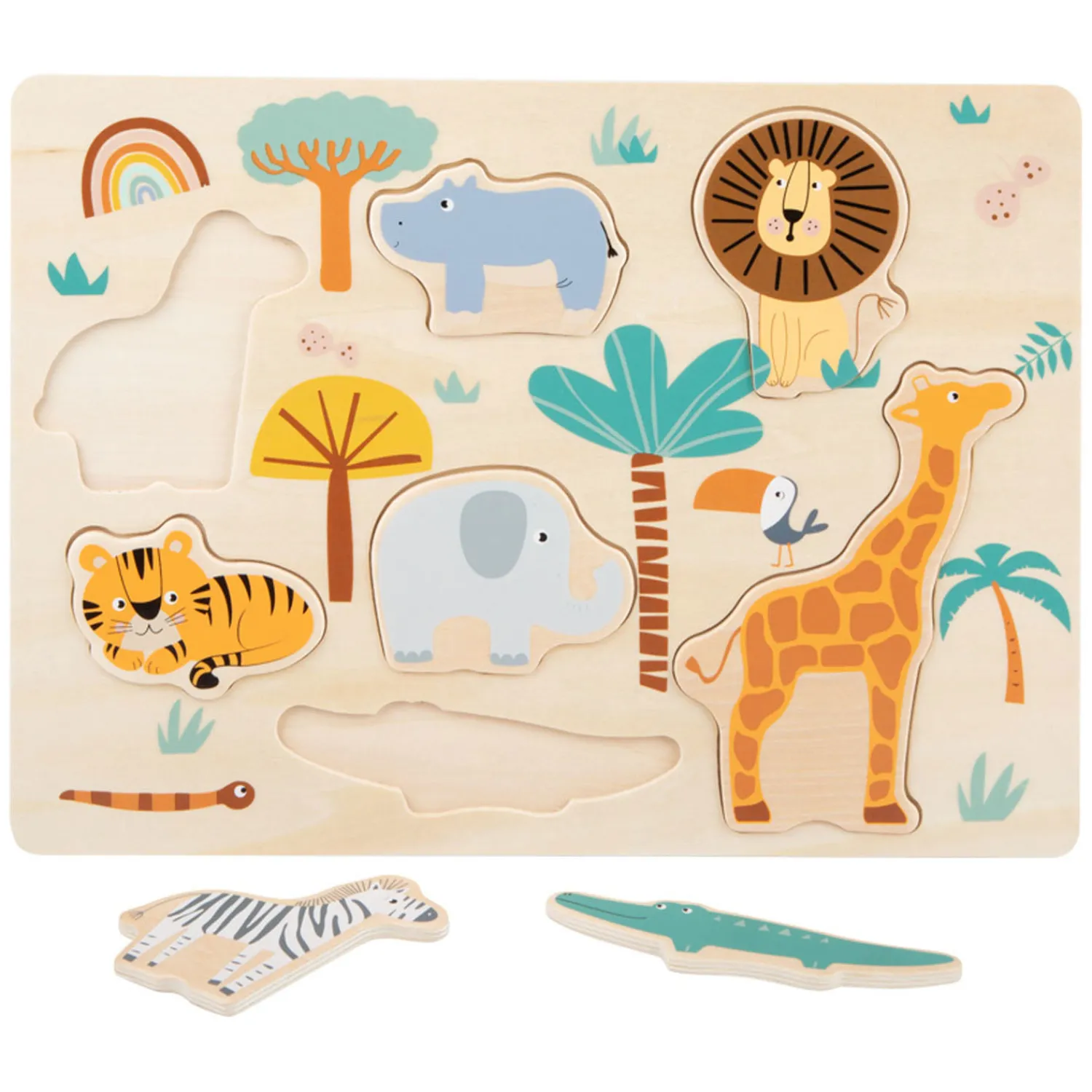 Small Foot - Houten Puzzel Safari Best