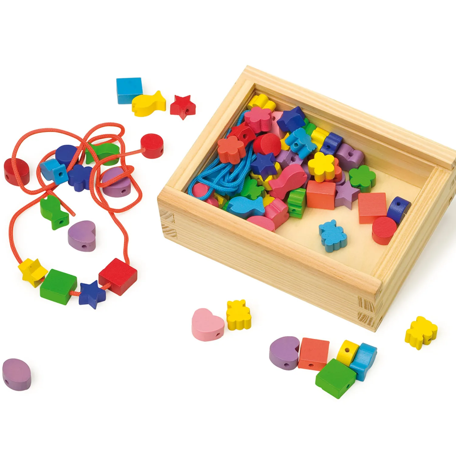 - Houten Rijg Kralen, 84st.-Small Foot Outlet