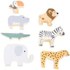 - Houten Safaridieren Balansspel, 7dlg.-Small Foot Hot