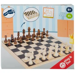 - Houten Schaak en Damspel XL-Small Foot Hot