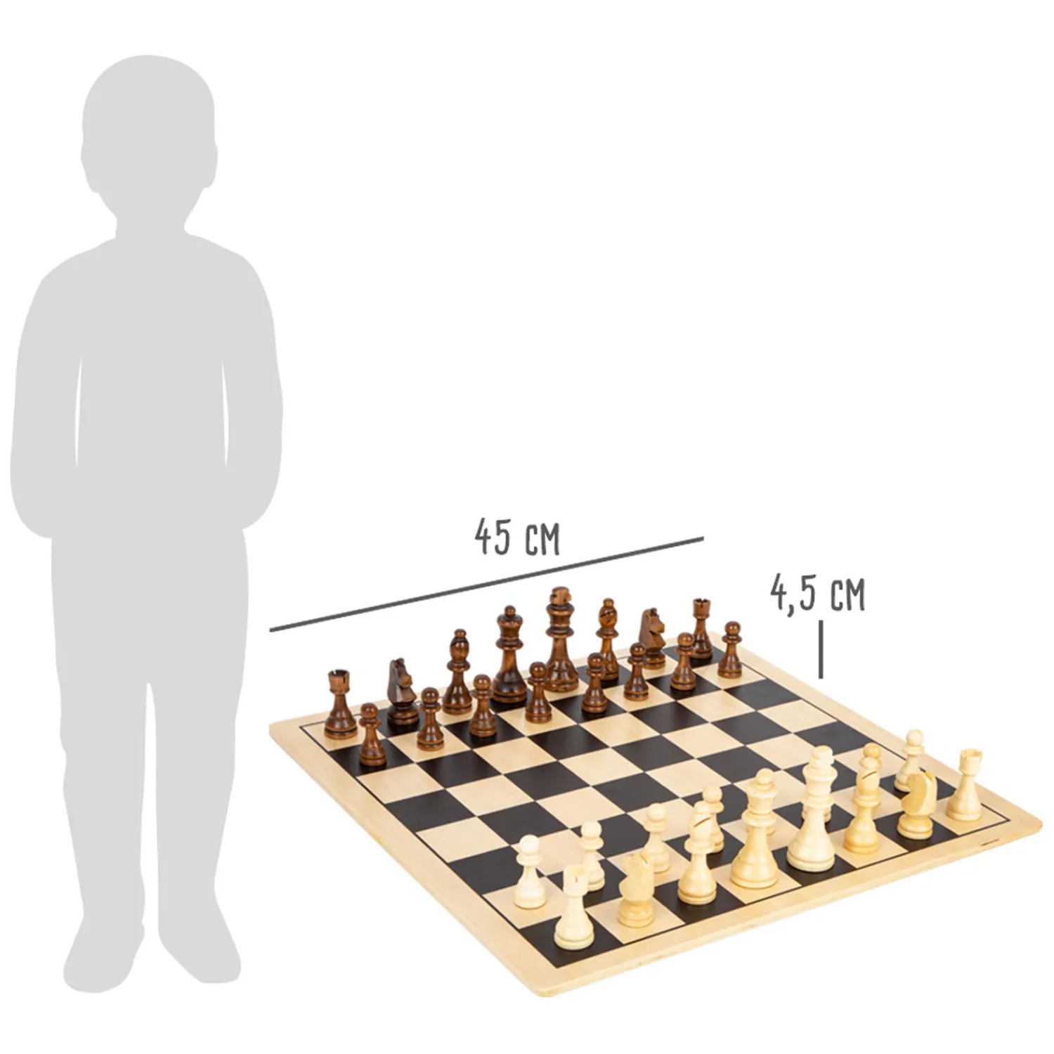 - Houten Schaak en Damspel XL-Small Foot Hot