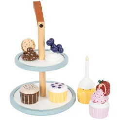 - Houten Speeleten Etagere met Cupcakes, 13dlg.-Small Foot New