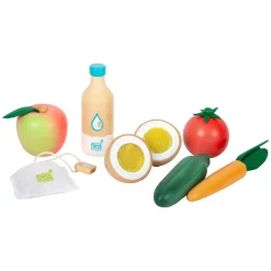 Small Foot - Houten Speeleten Vegetarisch Voedselset, 17dlg. Outlet