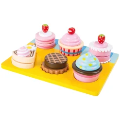 - Houten Speeleten Cupcakes en Cake Set, 13dlg.>Small Foot Online