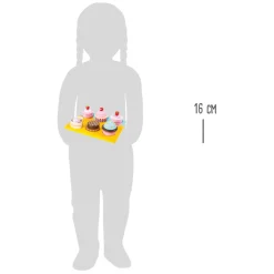 - Houten Speeleten Cupcakes en Cake Set, 13dlg.><noscript><img width=