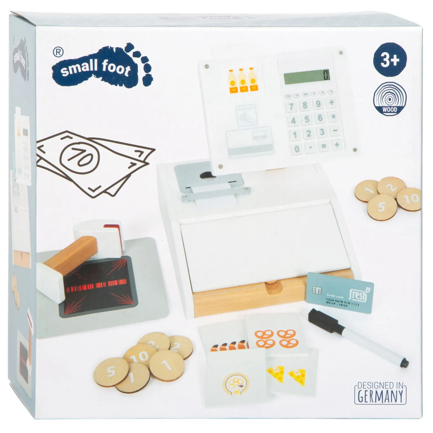 - Houten Speelgoedkassa met Scanner, 15dlg.-Small Foot New