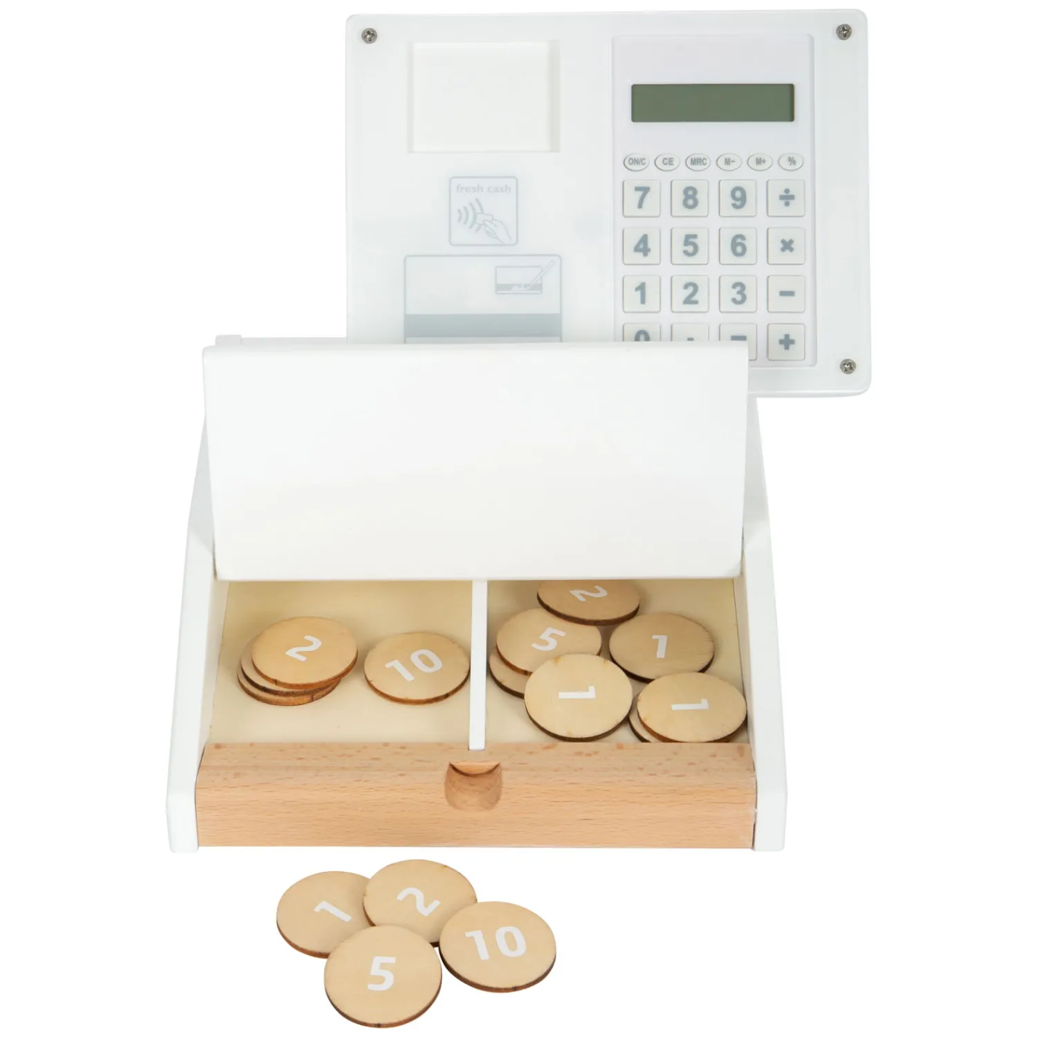 - Houten Speelgoedkassa met Scanner, 15dlg.-Small Foot New