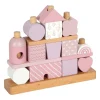 Small Foot - Houten Stapelhuis Roze - 18dlg. Clearance