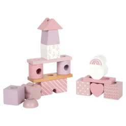 Small Foot - Houten Stapelhuis Roze - 18dlg. Clearance