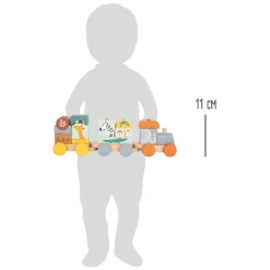 - Houten Stapelblokken Trein Safari, 16dlg.-Small Foot Best