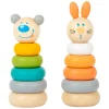 Small Foot - Houten Stapeltoren Dier Pastel, 6dlg. Online