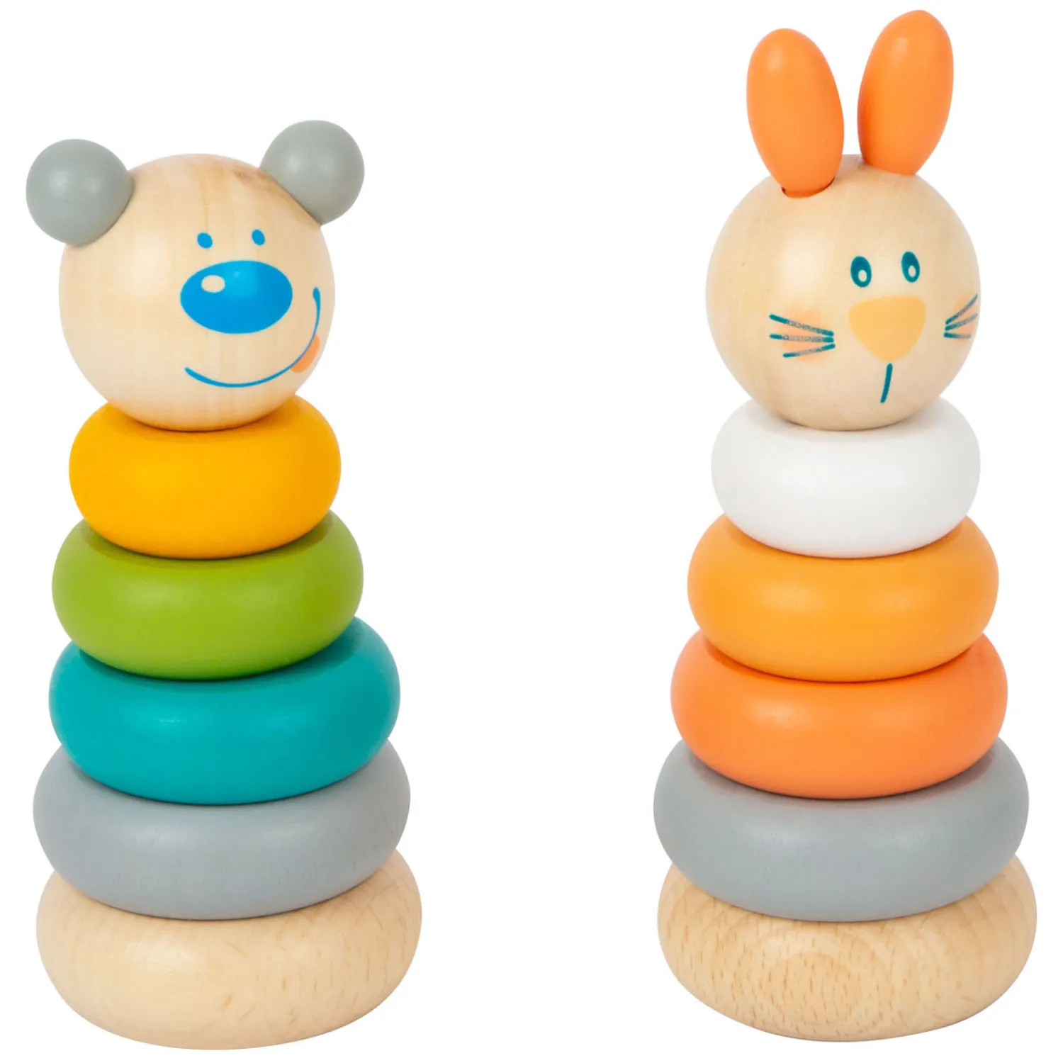 Small Foot - Houten Stapeltoren Dier Pastel, 6dlg. Online