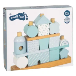 Small Foot - Houten Stapelhuis Blauw - 18dlg. Discount