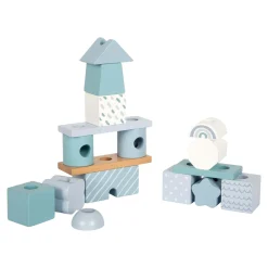 Small Foot - Houten Stapelhuis Blauw - 18dlg. Discount
