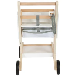 Small Foot - Houten Supermarkt Winkelwagen Wit Hot