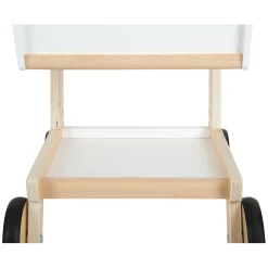 Small Foot - Houten Supermarkt Winkelwagen Wit Hot