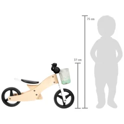 - Houten Training Driewieler/Loopfiets 2in1 Saliegroen-Small Foot Sale