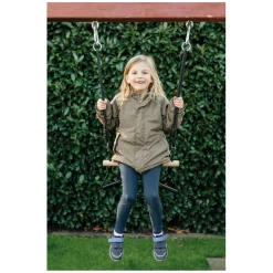 Small Foot - Houten Trapezeschommel met Gymnastiekringen Black Line Clearance