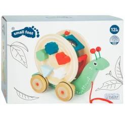 Small Foot - Houten Trekfiguur Vormenstoof Slak, 6dlg. Discount