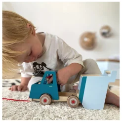 - Houten Trekfiguur Kiepvrachtwagen><noscript><img width=