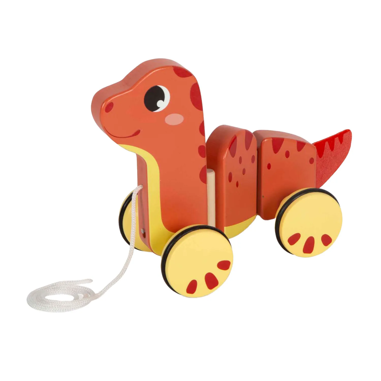 Small Foot - Houten Trekfiguur Dino Hot