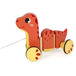 Small Foot - Houten Trekfiguur Dino Hot
