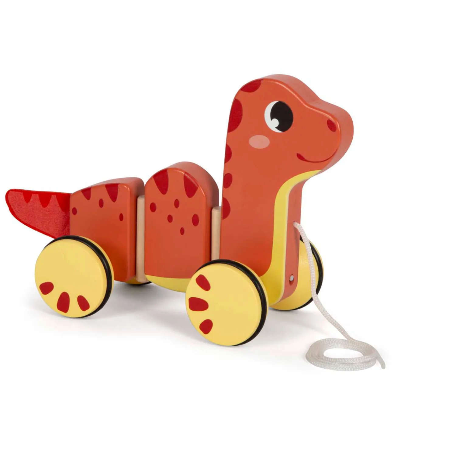 Small Foot - Houten Trekfiguur Dino Hot