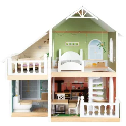 - Houten Urban Villa Poppenhuis met Meubeltjes, 9dlg.><noscript><img width=