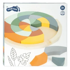 Small Foot - Houten Vormenpuzzel Safari Rond, 24st. Hot