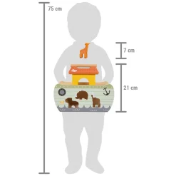 - Houten Vormenstoof Ark van Noach Safari, 15dlg.><noscript><img width=