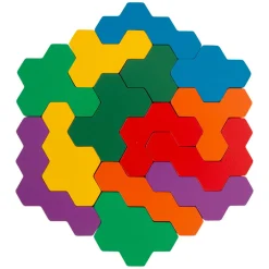 Small Foot  -  Houten Vormenpuzzel Hexagon Best