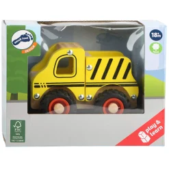 - Houten Werkvoertuig Bouwplaats Geel-Small Foot Online