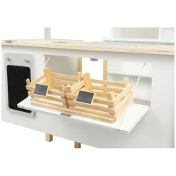 - Houten Winkel Wit met Kassa en Lopende Band-Small Foot Clearance