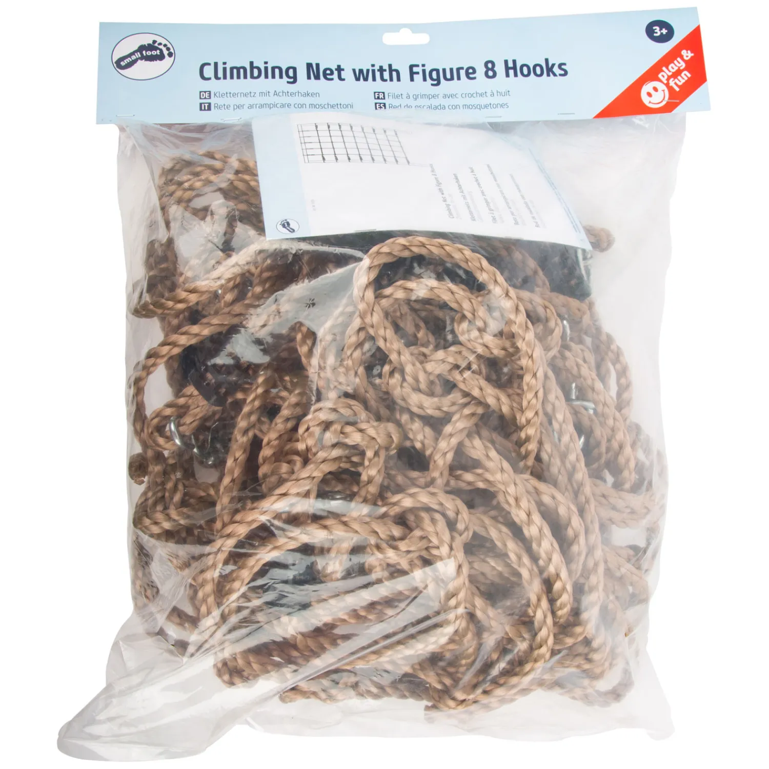 Small Foot - Klimnet met 8 Haken, 200x150cm Best
