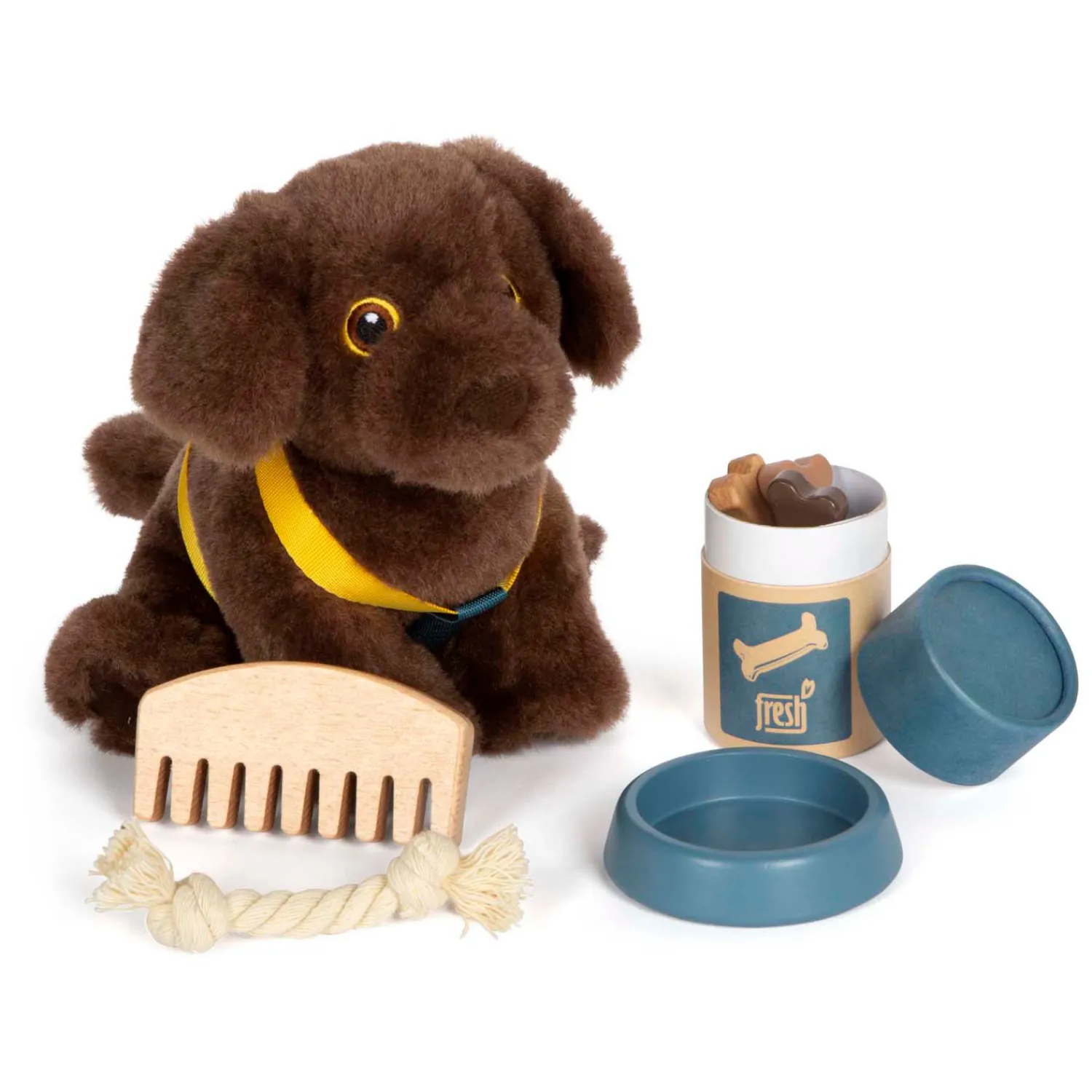 - Knuffel Hond met Draagtas en Verzorgingsset-Small Foot Discount