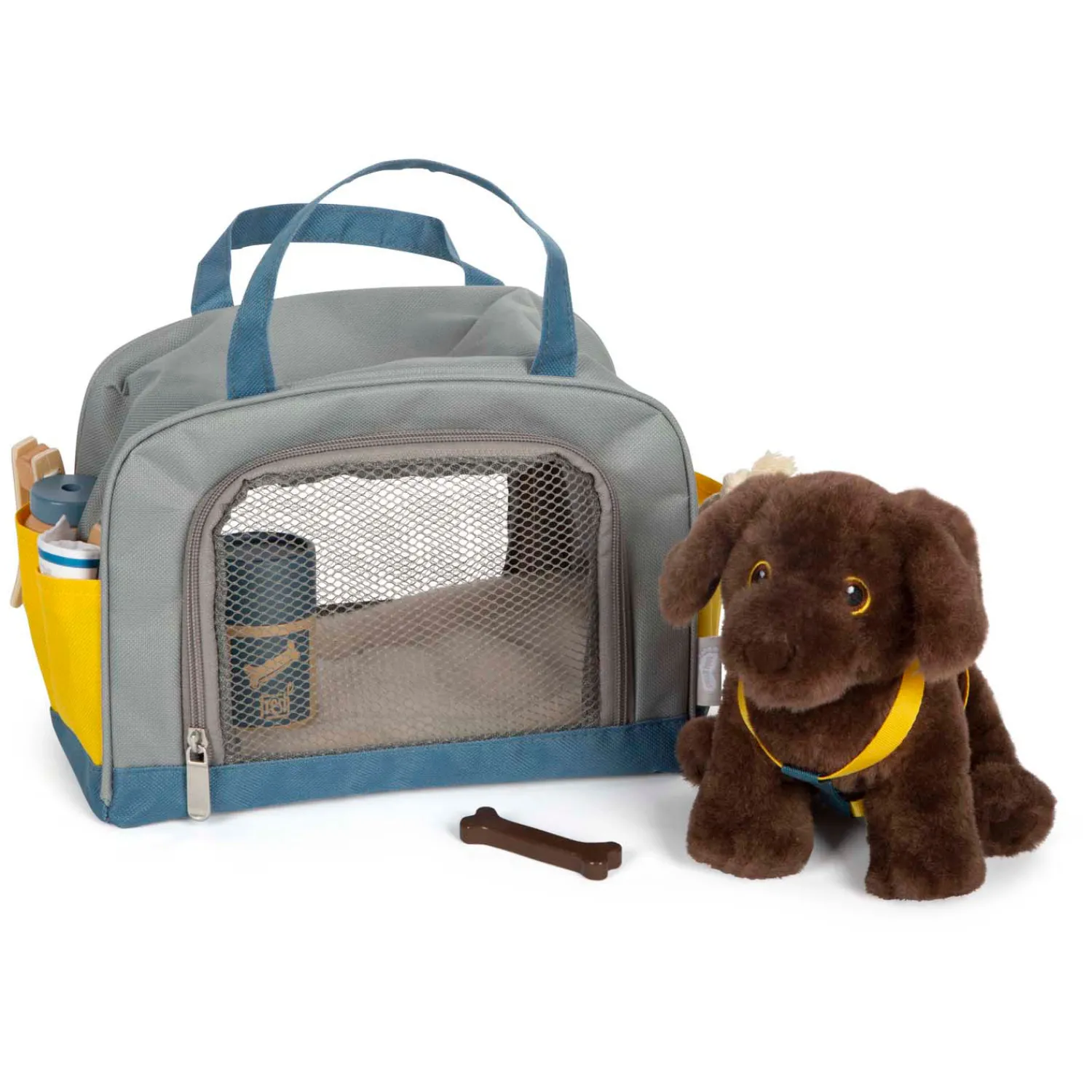 - Knuffel Hond met Draagtas en Verzorgingsset-Small Foot Discount