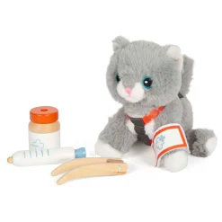 Small Foot - Knuffel Kat met Draagtas en Verzorgingsset Online