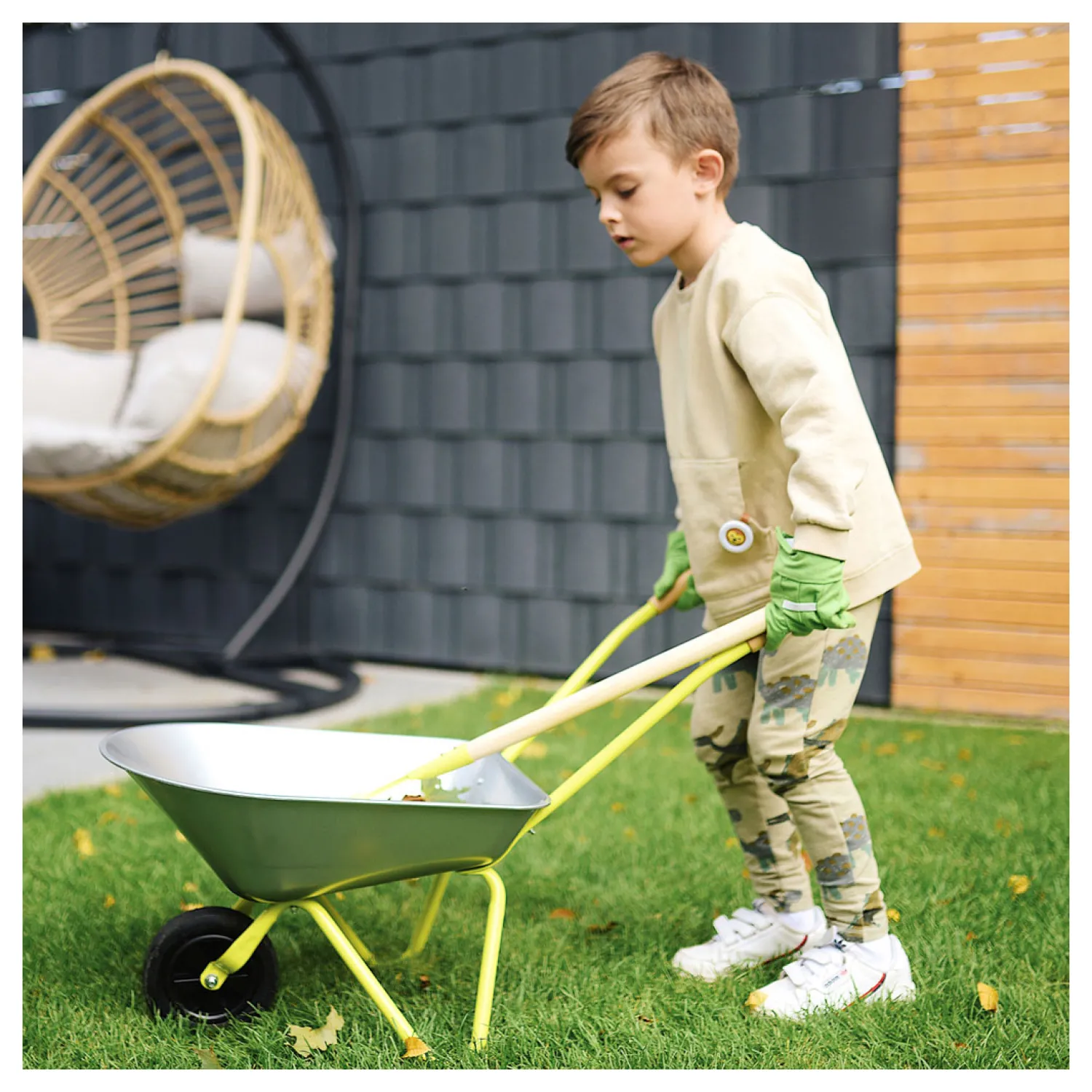 - Metalen Kruiwagen met Tuingereedschap, 5dlg.-Small Foot Clearance