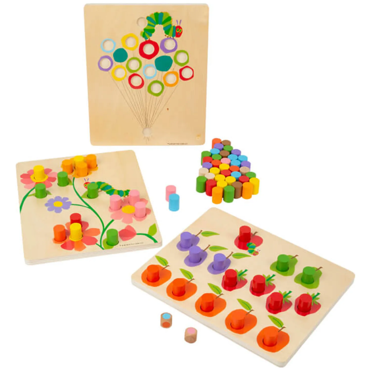 Small Foot - Rupsje Nooitgenoeg Houten Kleurenspel New